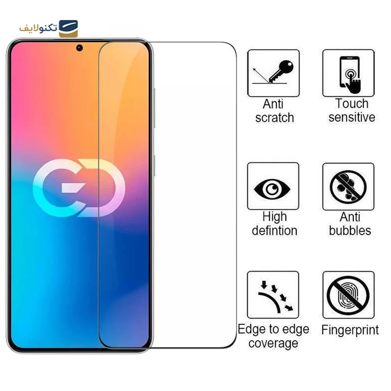 گلس گوشی هوآوی P50 - P50E بوف مدل 5D-G - Buff Huawei P50 - P50E 5D-G Screen Protector