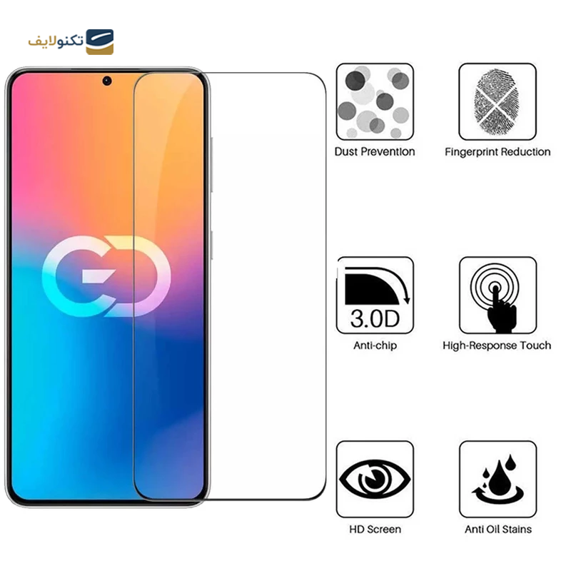 گلس گوشی هوآوی P50 - P50E بوف مدل 5D-G - Buff Huawei P50 - P50E 5D-G Screen Protector