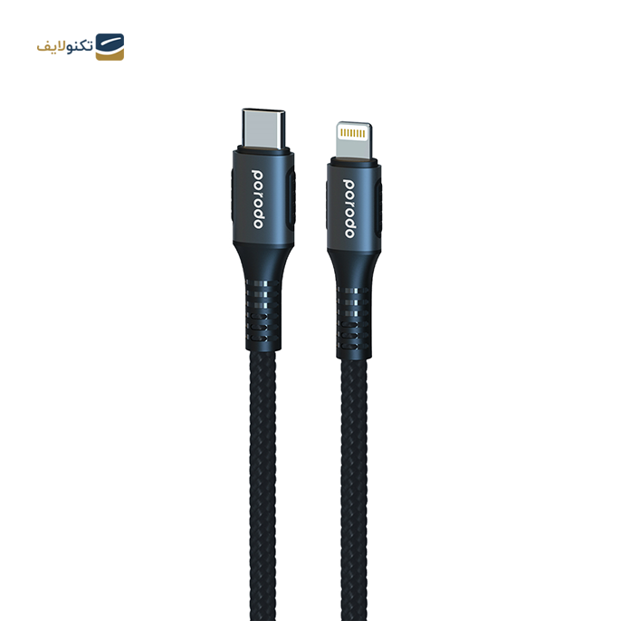 کابل تبدیل USB-C به لایتنینگ پرودو مدل PD-2PDCL طول 2 متر - PORODO Type-C to Lightning Cable (PD) Braided and Aluminum