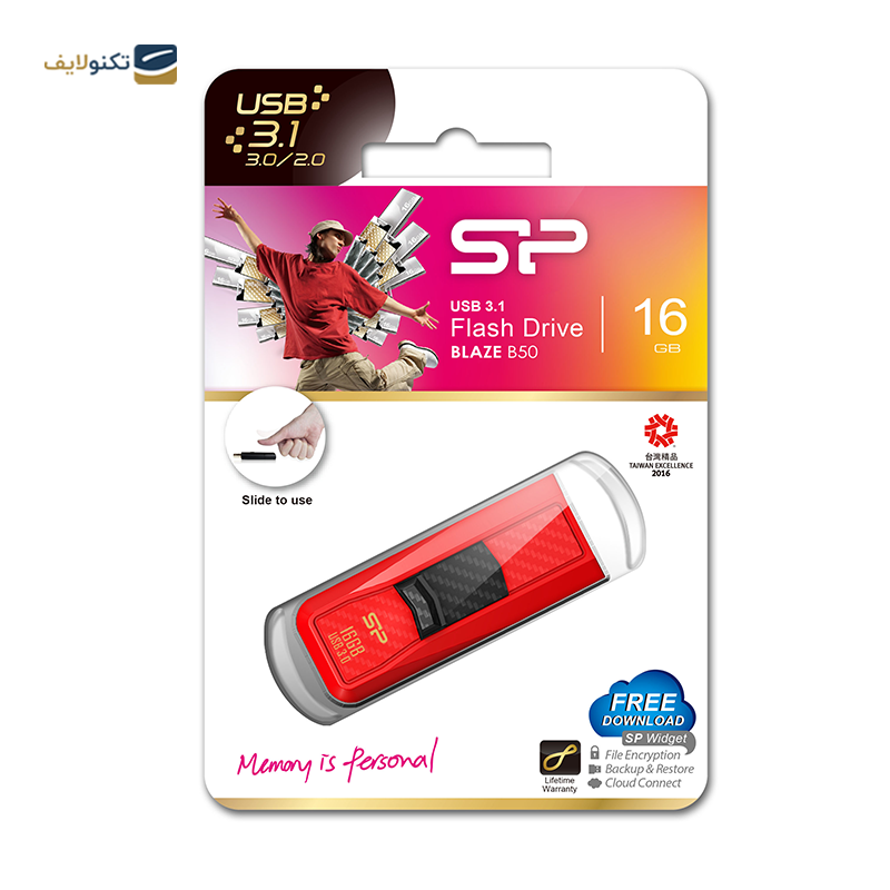 فلش مموری سیلیکون پاور مدل Blaze B50 ظرفیت 16 گیگابایت - Silicon Power Blaze B50 Flash Memory 16GB