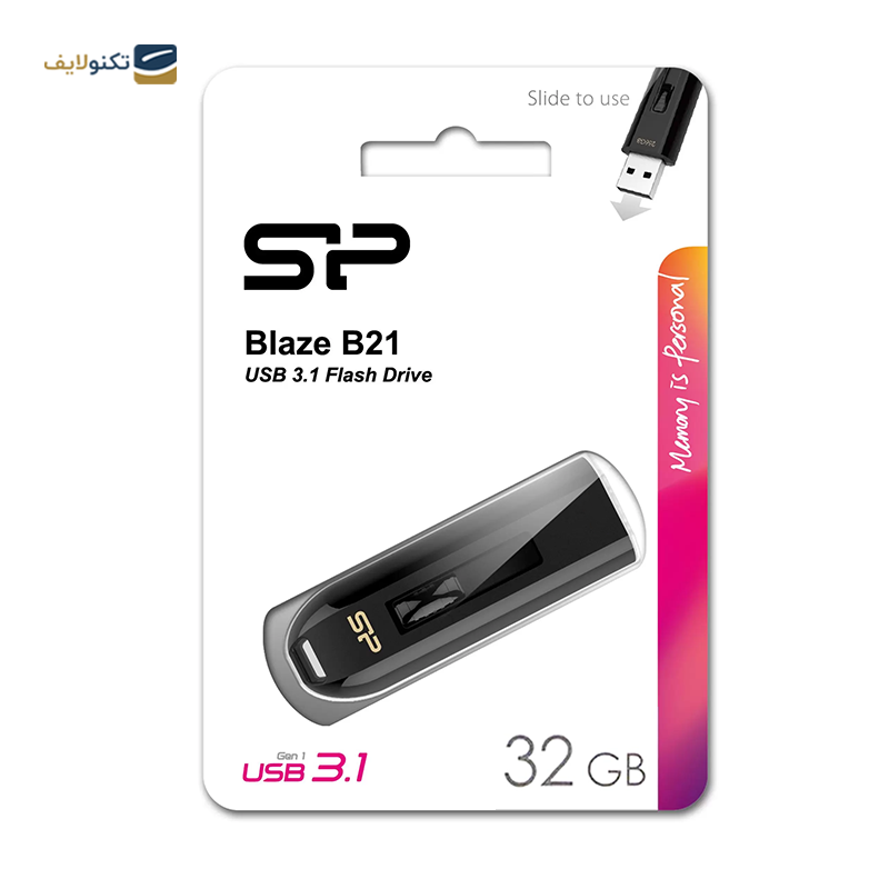 فلش مموری سیلیکون پاور مدل Blaze B21 ظرفیت 32 گیگابایت - Silicon Power Blaze B21 Flash Memory 32GB