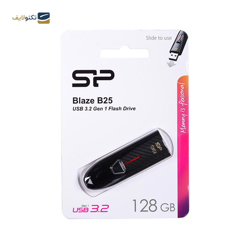 فلش مموری سیلیکون پاور مدل Blaze B25 ظرفیت 128 گیگابایت - Silicon Power Blaze B25 Flash Memory 128GB