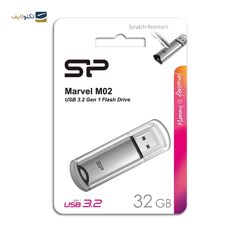 فلش مموری سیلیکون پاور مدل Marvel M02 ظرفیت 32 گیگابایت - Silicon Power Marvel M02 Flash Memory 32GB