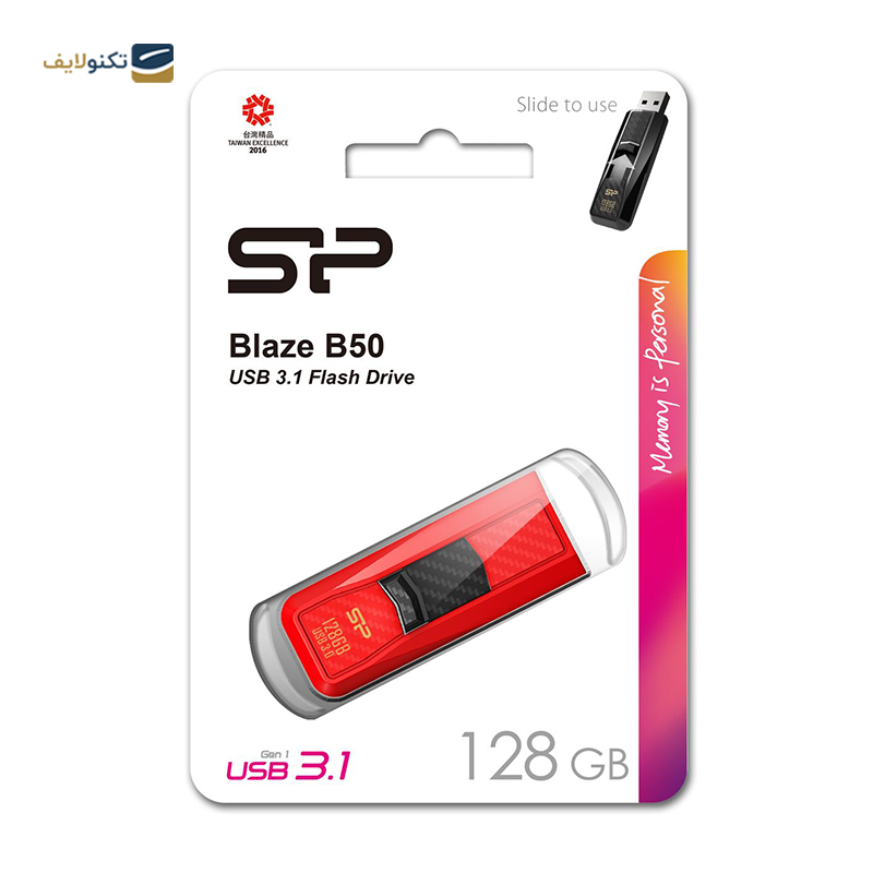 فلش مموری سیلیکون پاور مدل Blaze B50 ظرفیت 128 گیگابایت - Silicon Power Blaze B50 Flash Memory 128GB