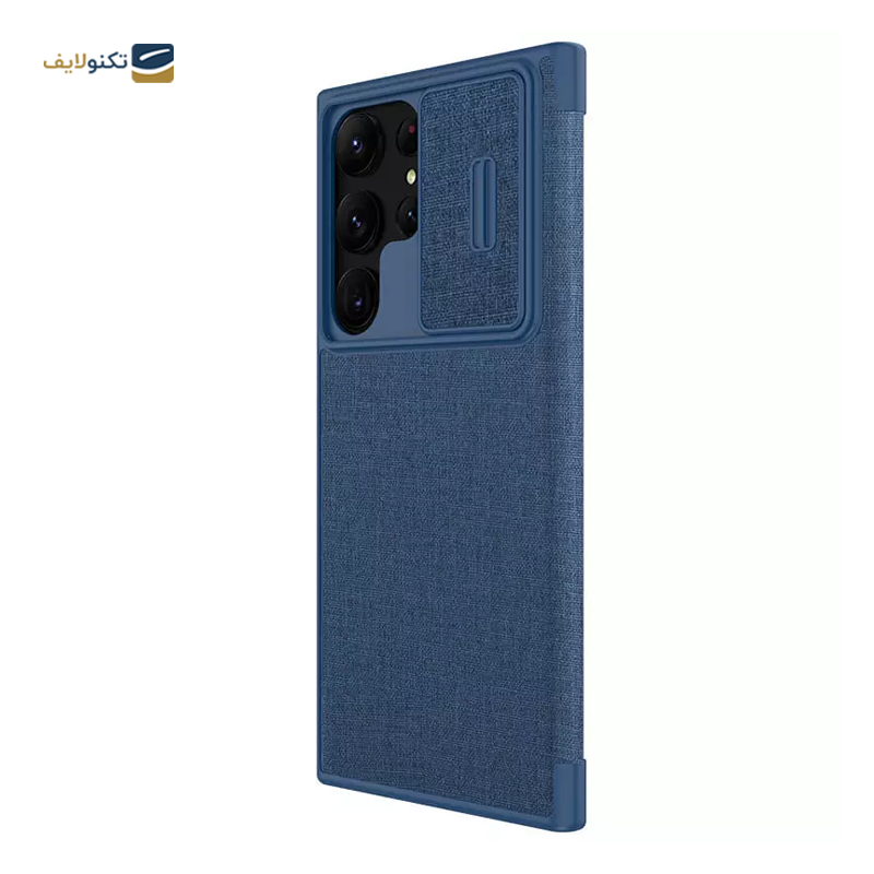کیف کلاسوری گوشی سامسونگ Galaxy S23 Ultra نیلکین مدل Qin Pro Plain Leather Cloth - Nillkin Qin Pro Plain Leather Cloth Case For Samsung Galaxy S23 Ultra