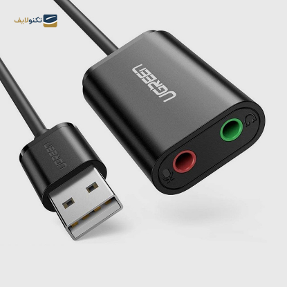 کابل تبدیل USB به جک 3.5 میلی متری صدا یوگرین US205 مدل 30724 - UGREEN US205 30724 USB 2.0 External Sound Adapter
