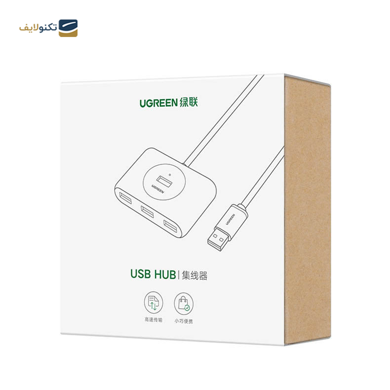 هاب USB-A یوگرین 4 پورت CR113 مدل 20290 - UGREEN CR113-20290 4 Port USB-A Hub