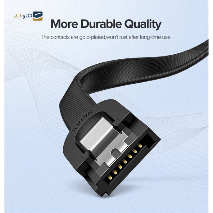 کابل تبدیل SATA 3.0 راست به 90 درجه یوگرین US217 مدل 30797 طول 0.5 متر - UGREEN US217 30797 Angled SATA 3.0 Data Cable 0.5m