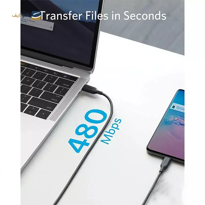 کابل دو سر تایپ سی انکر مدل PowerLine III A8856 طول 1.8 متر - Anker 1.8m PowerLine III A8856 USB-C to USB-C Cable