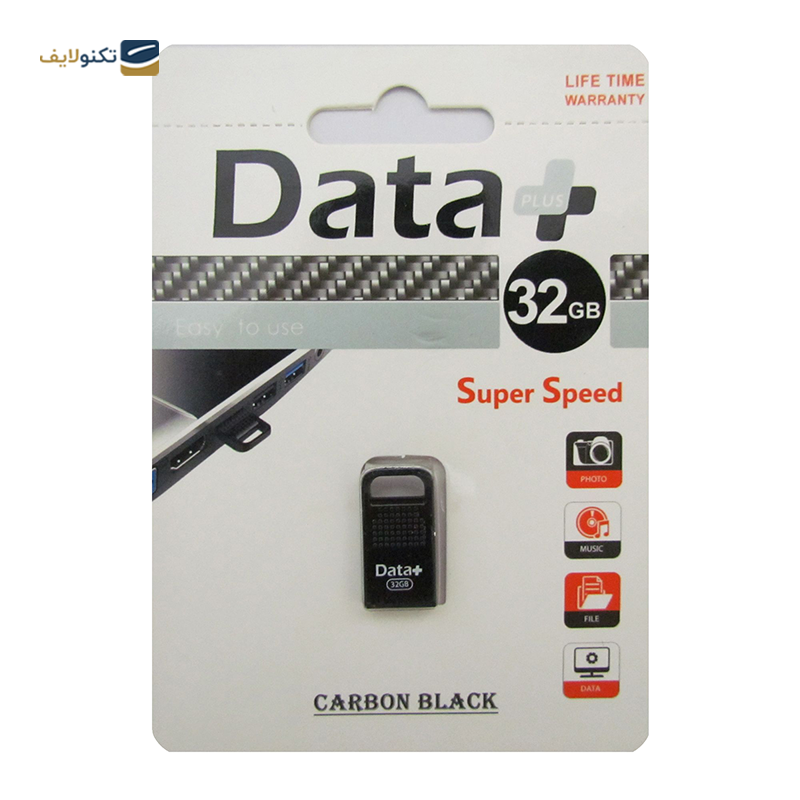 فلش مموری دیتا پلاس مدل Carbon ظرفیت 32 گیگابایت - Data Plus Carbon Flash Memory - 32GB