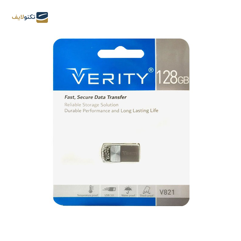 فلش مموری وریتی مدل V821 USB3 ظرفیت 128 گیگابایت - Verity V821 USB3 Flash Memory - 128GB