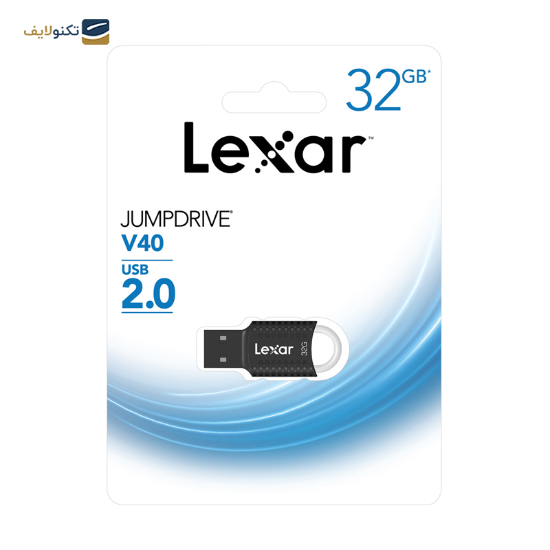 فلش مموری لکسار مدل V40 ظرفیت 32 گیگابایت - Lexar V40 flash memory-32GB