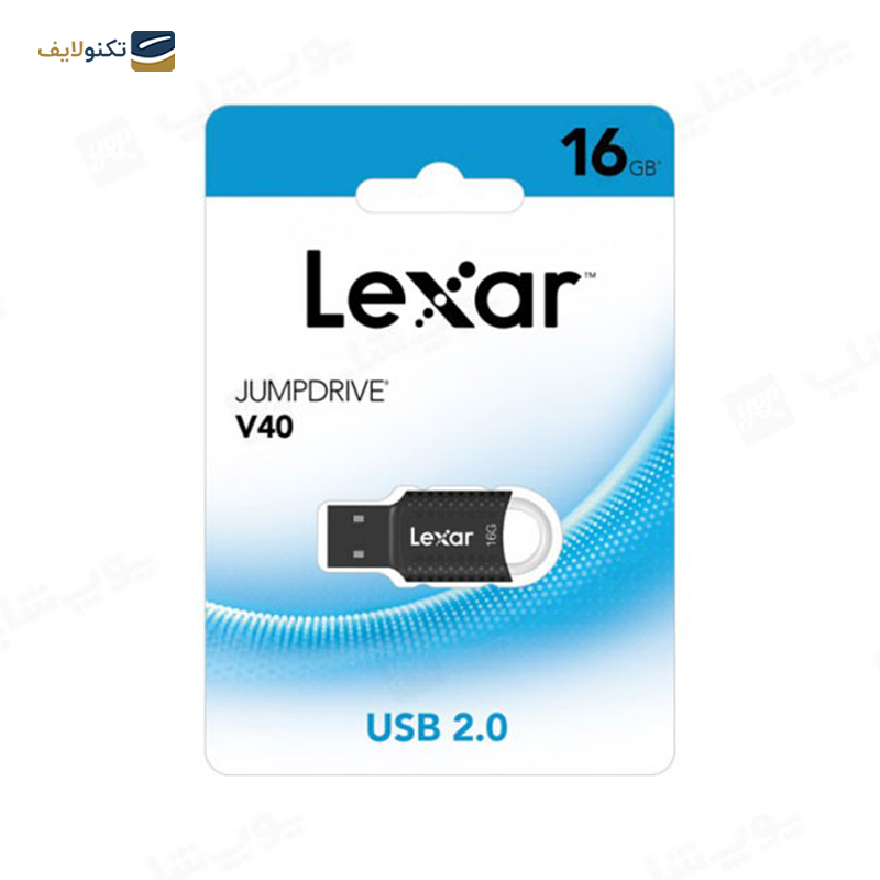 فلش مموری لکسار مدل V40 ظرفیت 16 گیگابایت - Lexar V40 flash memory-16GB