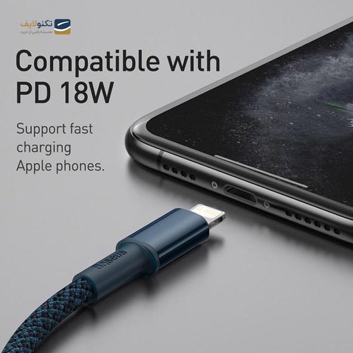  کابل تایپ سی به لایتنینگ باسئوس مدل CATLGD-A01 طول 2متر - Type-C to Lightning Cable