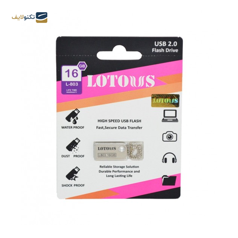 فلش مموری لوتوس مدل L-803 ظرفیت 16 گیگابایت - Lotous L-803 Flash Memory-16GB