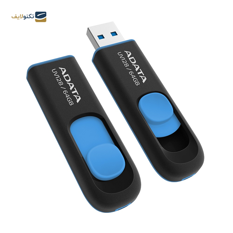 فلش مموری ای دیتا مدل UV128 USB 3 ظرفیت 64 گیگابایت  - ADATA UV128 USB 3 Flash Memory-64GB