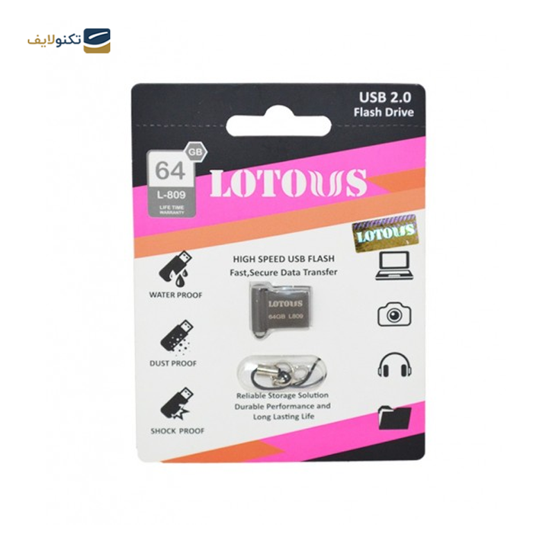 فلش مموری لوتوس مدل L-809 ظرفیت 64 گیگابایت - Lotous L-809 Flash Memory-64GB