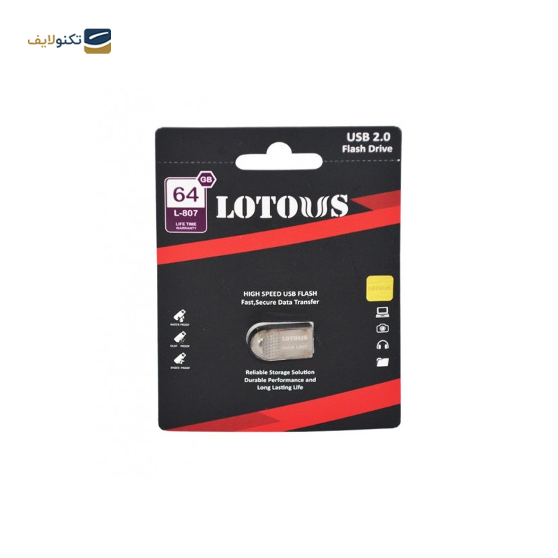 فلش مموری لوتوس مدل L-807 ظرفیت 64 گیگابایت - Lotous L-807 Flash Memory-64GB