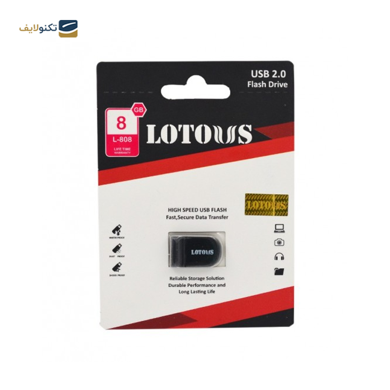 فلش مموری لوتوس مدل L-808 ظرفیت 8 گیگابایت - Lotous L-808 Flash Memory-8GB