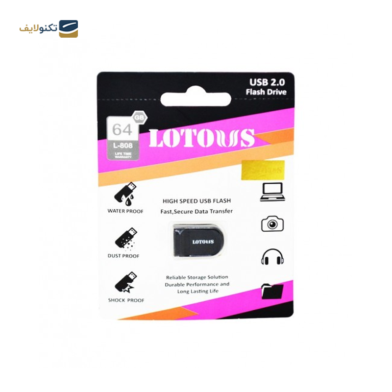 فلش مموری لوتوس مدل L-808 ظرفیت 64 گیگابایت - Lotous L-808 Flash Memory-64GB