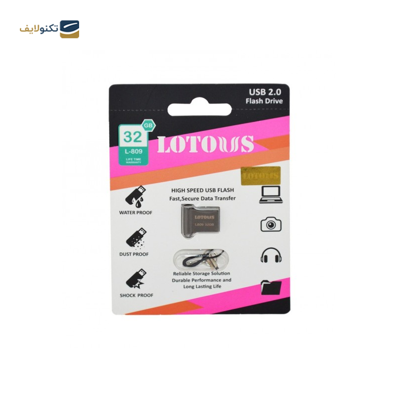 فلش مموری لوتوس مدل L-809 ظرفیت 32 گیگابایت - Lotous L-809 Flash Memory-32GB