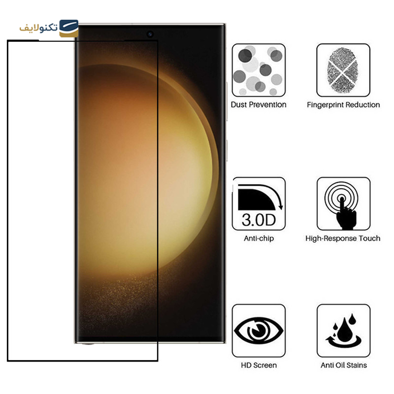 گلس گوشی سامسونگ Galaxy S23 Ultra/S22 Ultra بوف مدل Full-Glue-G   - Buff Full-Glue-G Screen Protector For Samsung Galaxy S23 Ultra/S22 Ultra