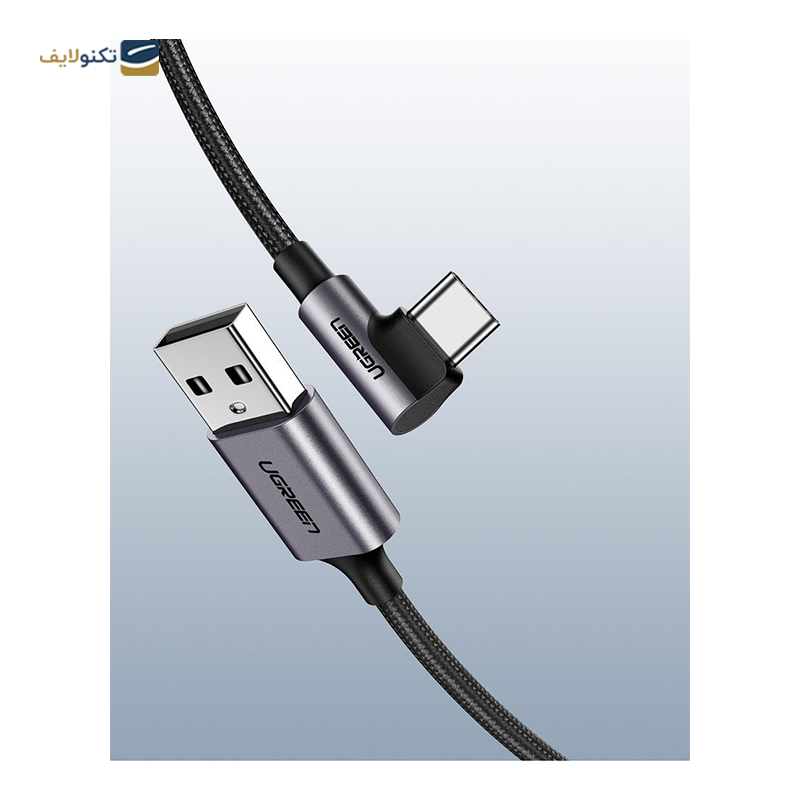 کابل USB-C به USB2 یوگرین US284 مدل 50942 طول 2 متر - UGREEN US284 50942 Angled USB-C Male To USB2.0 A Male Cable 2M