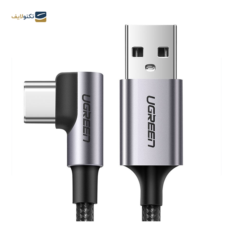 کابل USB-C به USB2 یوگرین US284 مدل 50942 طول 2 متر - UGREEN US284 50942 Angled USB-C Male To USB2.0 A Male Cable 2M