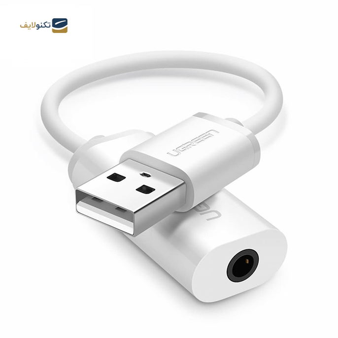 کابل تبدیل USB به جک 3.5 میلی متری صدا یوگرین US206 مدل 30712 - UGREEN US206 30712 USB External Stereo Sound Adapter