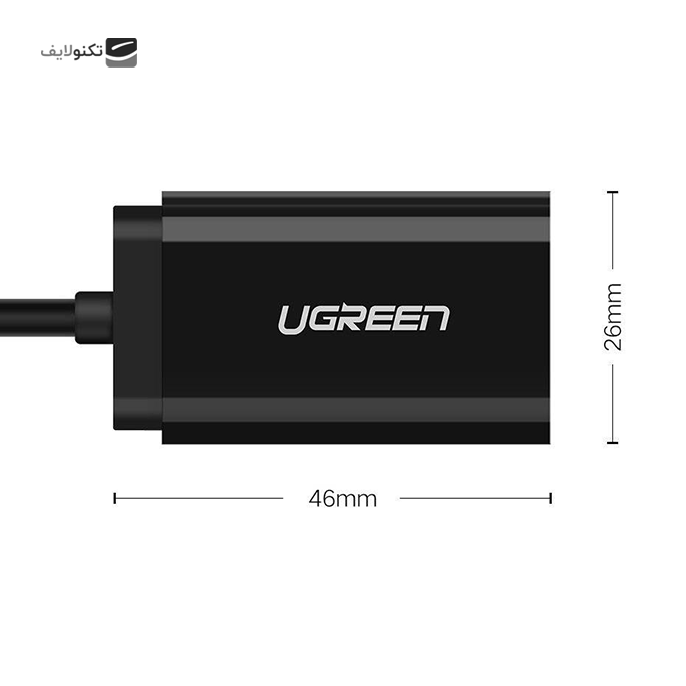 کابل تبدیل USB به جک 3.5 میلی متری صدا یوگرین US205 مدل 30143 - UGREEN US205 30143 USB 2.0 External Sound Adapter