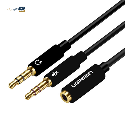 کابل تبدیل 1 به 2 AUX یوگرین AV140 مدل 20898 طول 20 سانتی متر - UGREEN AV140 20898 AUX Cable
