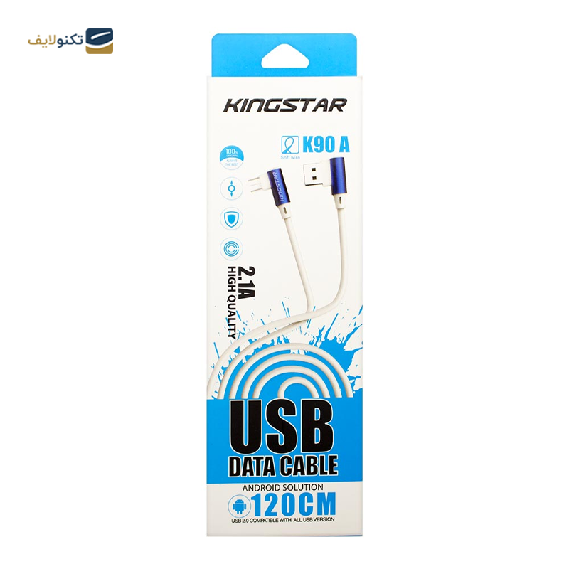 کابل میکرو یو اس بی کینگ استار مدل K90A طول 1.2 متر - Kingstar K90A MicroUSB to USB Cable 1.2m