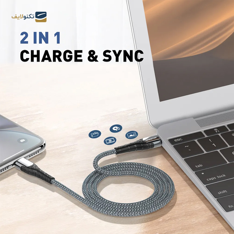 کابل تایپ سی به لایتنینگ کینگ استار مدل K351ic طول 1 متر - Kingstar K351ic Type-C To Lightning Cable 1m