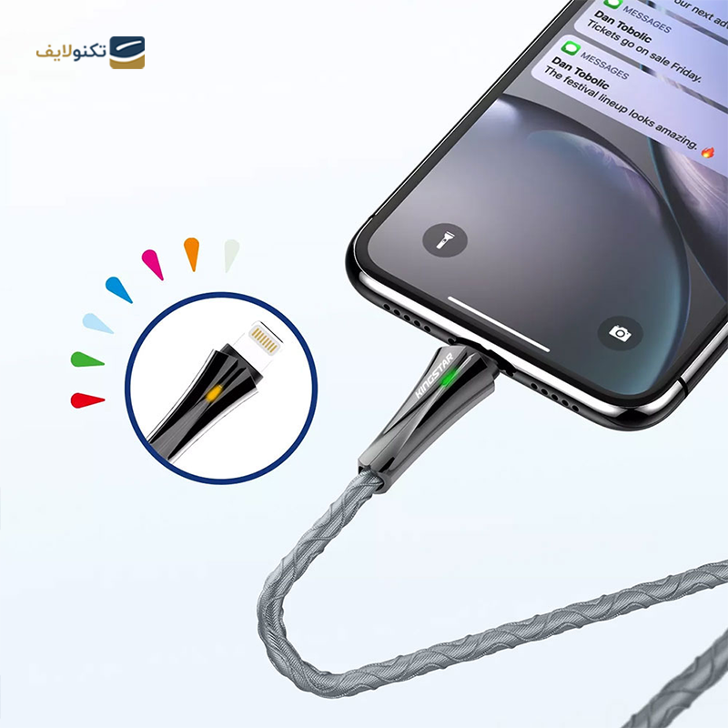 کابل میکرو یو اس بی کینگ استار مدل K28a طول 1 متر   - king star K28a microUSB to USB Cable 1.1m