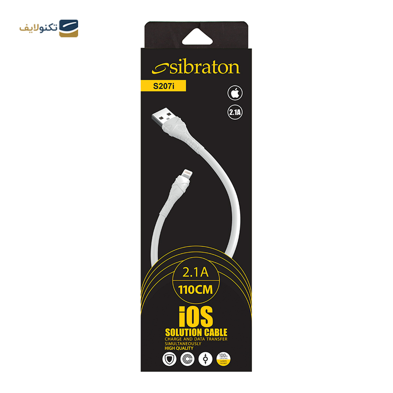 کابل لایتنینگ سیبراتون مدل S207i طول 1.1 متر - Sibraton S207i lightning to USB cable 1.1m