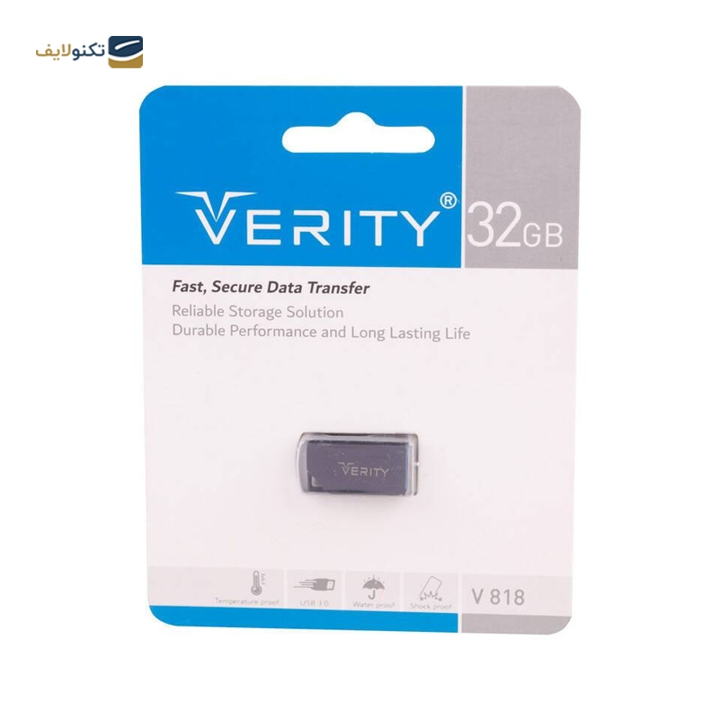 فلش مموری وریتی مدل V818 USB3 ظرفیت 32 گیگابایت - Verity V818 USB3.0 Flash Memory - 32GB