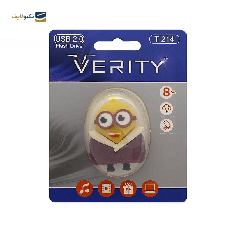 فلش مموری وریتی مدل T214 ظرفیت 8 گیگابایت - Verity T214 Flash Memory - 8GB