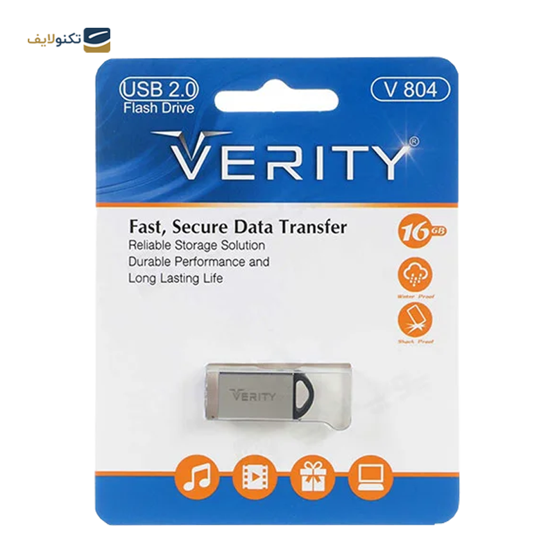 فلش مموری وریتی مدل V804 ظرفیت 16 گیگابایت - Verity V804 Flash Memory - 16GB