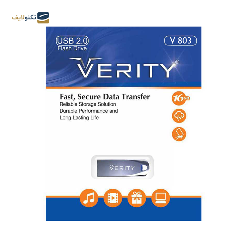 فلش مموری وریتی مدل V803 ظرفیت 16 گیگابایت - Verity V803 Flash Memory - 16GB