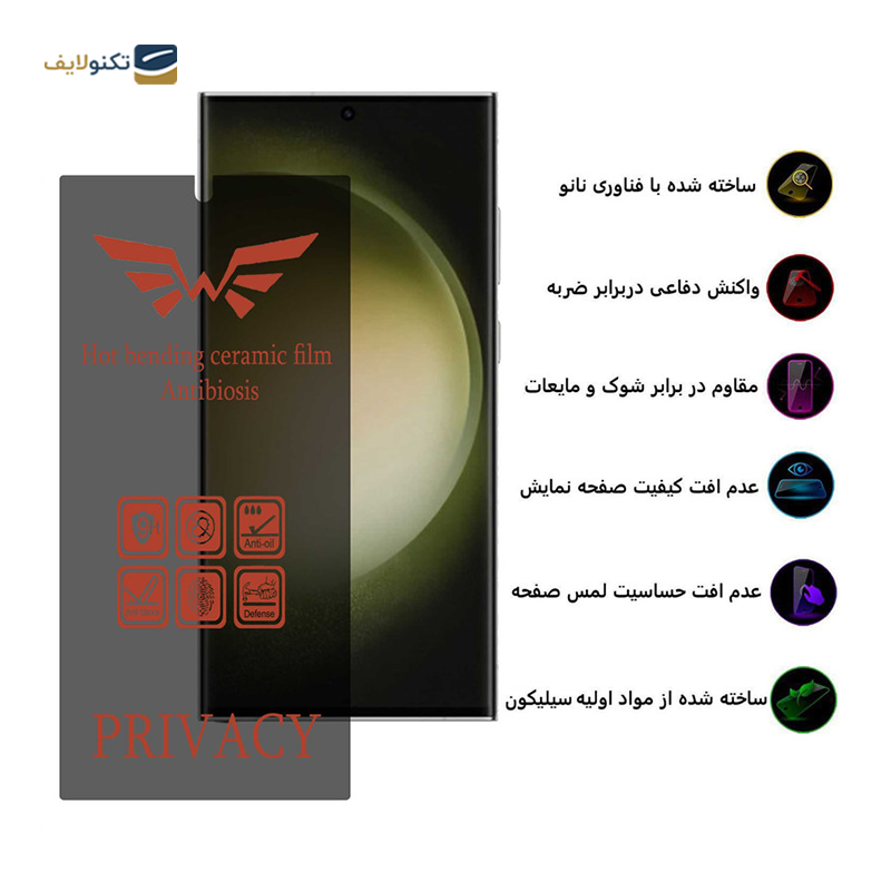 گلس گوشی سامسونگ Galaxy S23 Ultra - S22 Ultra اپیکوی مدل pri پرایوسی - Epicoy pri Screen Protector For Samsung Galaxy S23 Ultra - S22 Ultra