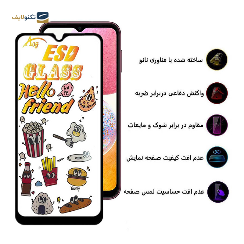 گلس گوشی سامسونگ Galaxy A14 4G - A14 5G اپیکوی مدل ESD 2023 - Epicoy ESD 2023 Screen Protector for Samsung Galaxy A14 4G - A14 5G