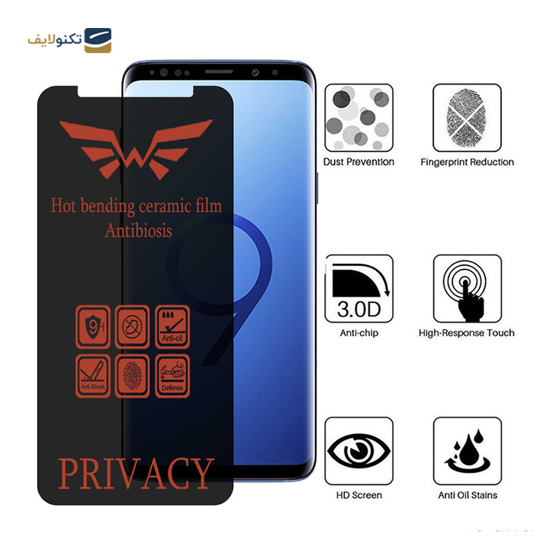 گلس گوشی سامسونگ Galaxy S8 Plus - S9 Plus اپیکوی مدل Nano-Privacy پرایوسی  - Epicoy Nano-Privacy Screen Protector For Samsung Galaxy S8 Plus - S9 Plus