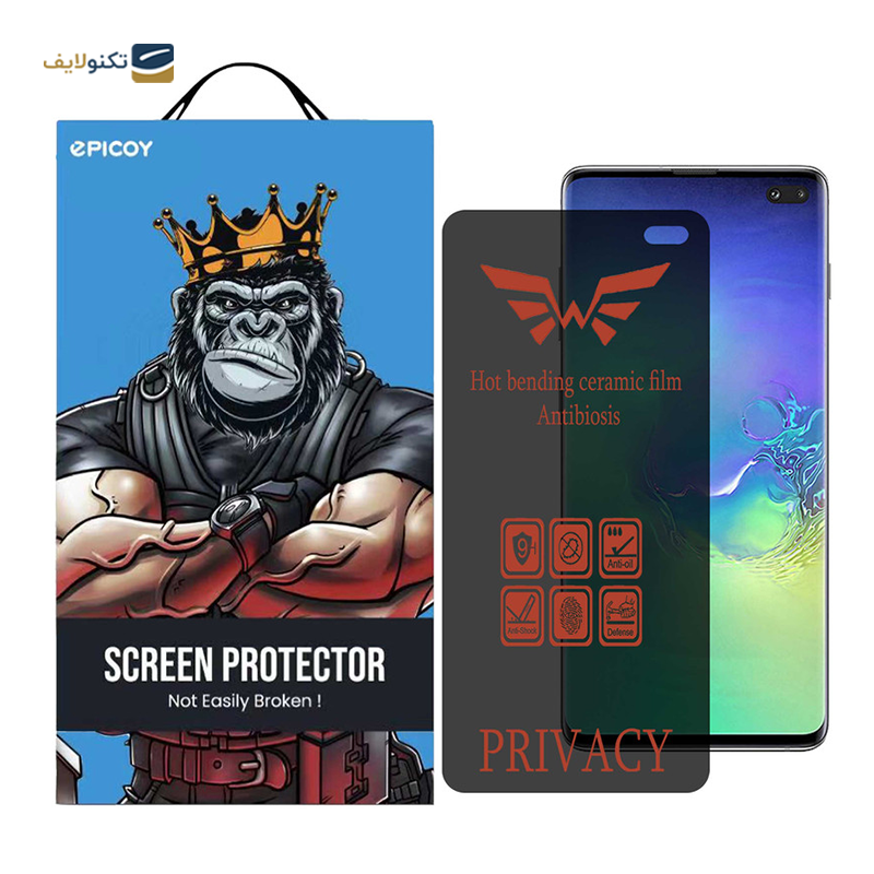 گلس گوشی سامسونگ Galaxy S10 Plus اپیکوی مدل Nano-Privacy پرایوسی - Epicoy Nano-Privacy Screen Protector For Samsung Galaxy S10 Plus