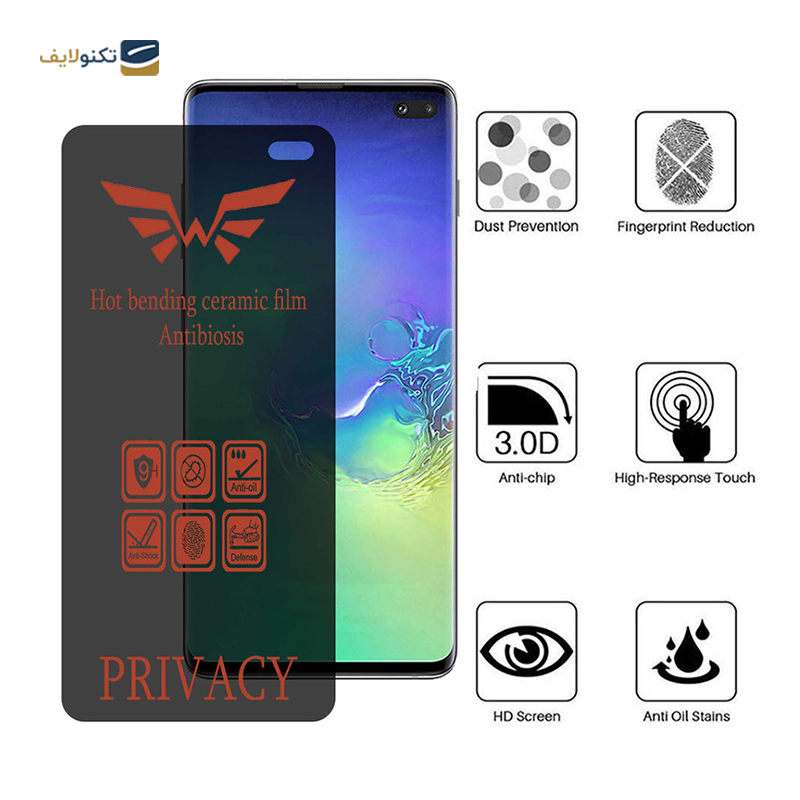 گلس گوشی سامسونگ Galaxy S10 Plus اپیکوی مدل Nano-Privacy پرایوسی - Epicoy Nano-Privacy Screen Protector For Samsung Galaxy S10 Plus