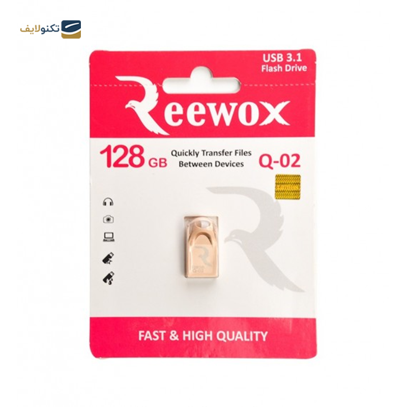 فلش مموری ریوکس مدل Q-02 USB3 ظرفیت 128 گیگابایت - Reewox Q-02 USB3 Flash Memory-128GB