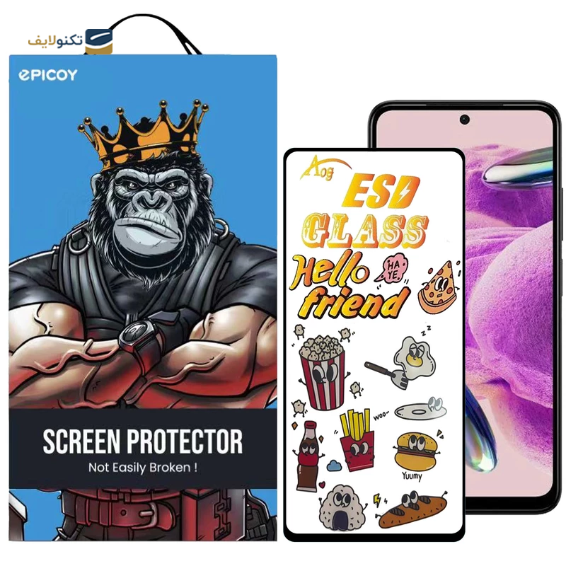 گلس گوشی شیائومی Redmi Note 12s - 11S 4G اپیکوی مدل ESD 2023 - Epicoy ESD 2023 Screen Protector for Xiaomi Redmi Note 12S - 11S 4G - Poco M4 Pro 4G