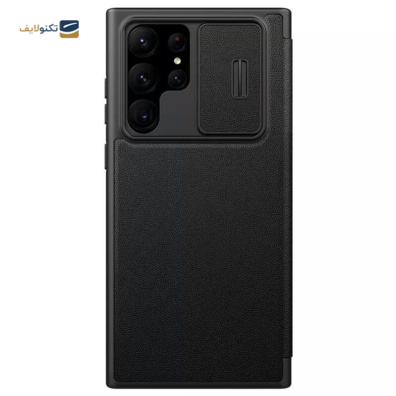کیف کلاسوری گوشی سامسونگ Galaxy S23 Ultra نیلکین مدل Qin Pro Plain Cloth - Nillkin Qin Pro Plain Cloth Cover For Samsung Galaxy S23 Ultra