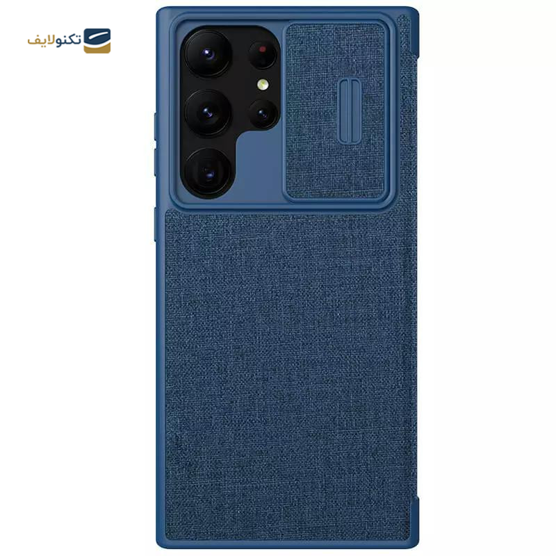 کیف کلاسوری گوشی سامسونگ Galaxy S23 Ultra نیلکین مدل Qin Pro Plain Cloth - Nillkin Qin Pro Plain Cloth Cover For Samsung Galaxy S23 Ultra