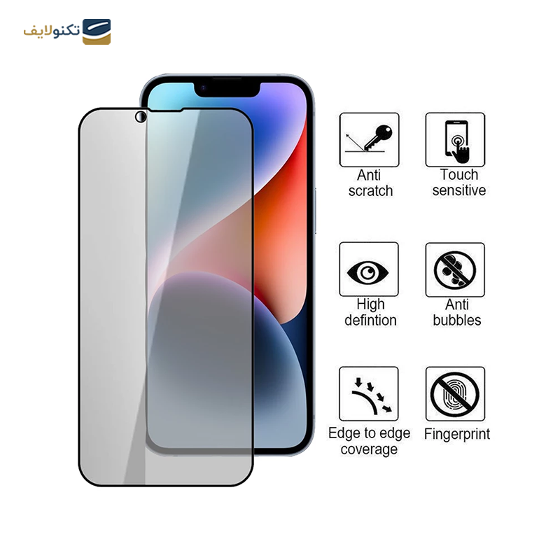 گلس حریم شخصی گوشی اپل iPhone 14 Plus بوف مدل Privacy  - Buff Privacy iPhone 14 Plus Privacy screen protector