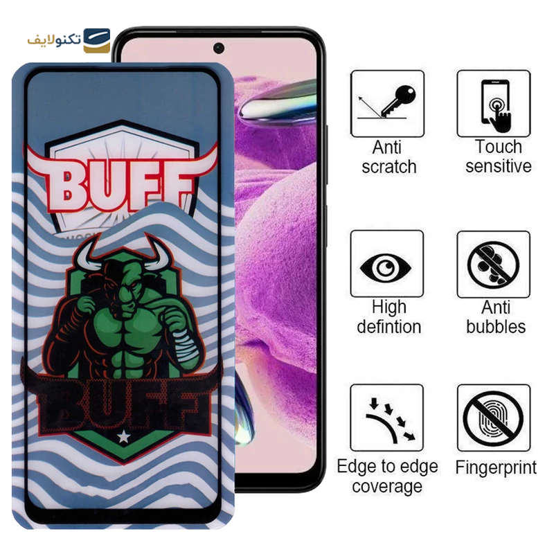 گلس گوشی شیائومی Redmi Note 12S بوف 5D مدل Super Power-G - BUFF  Super Power-G 5D Screen Protector for Xiaomi Redmi Note 12S - Poco M5s